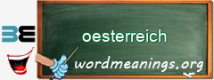 WordMeaning blackboard for oesterreich